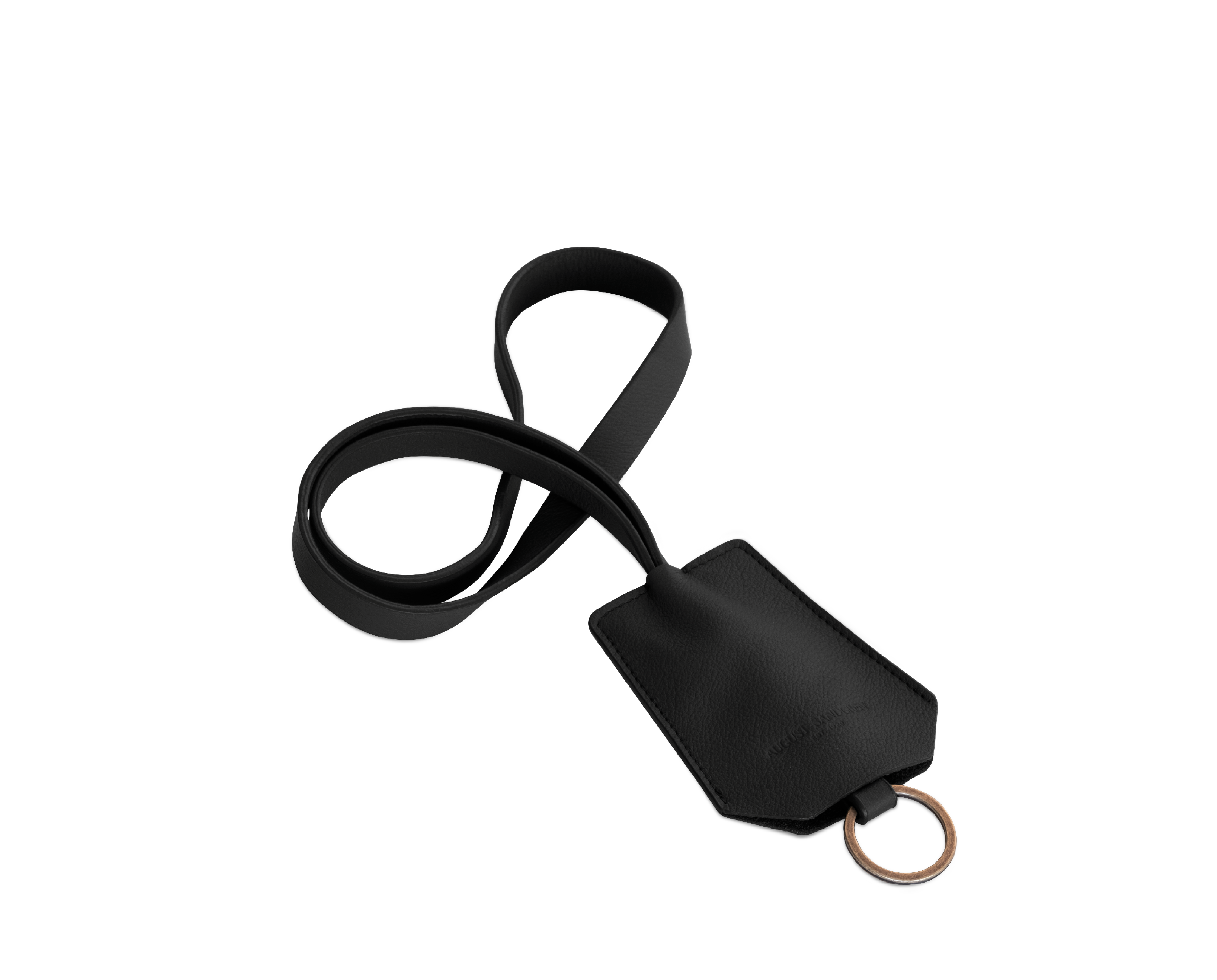 The Keyring: Leather - Black - Long strap