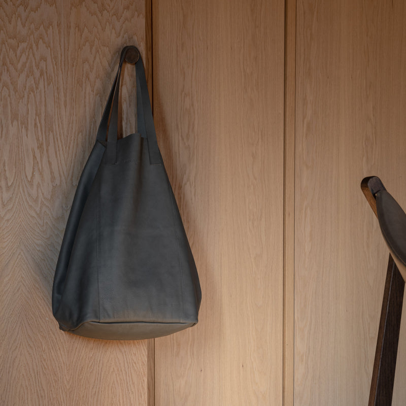 The Megatote: Surplus leather - Black - Mega