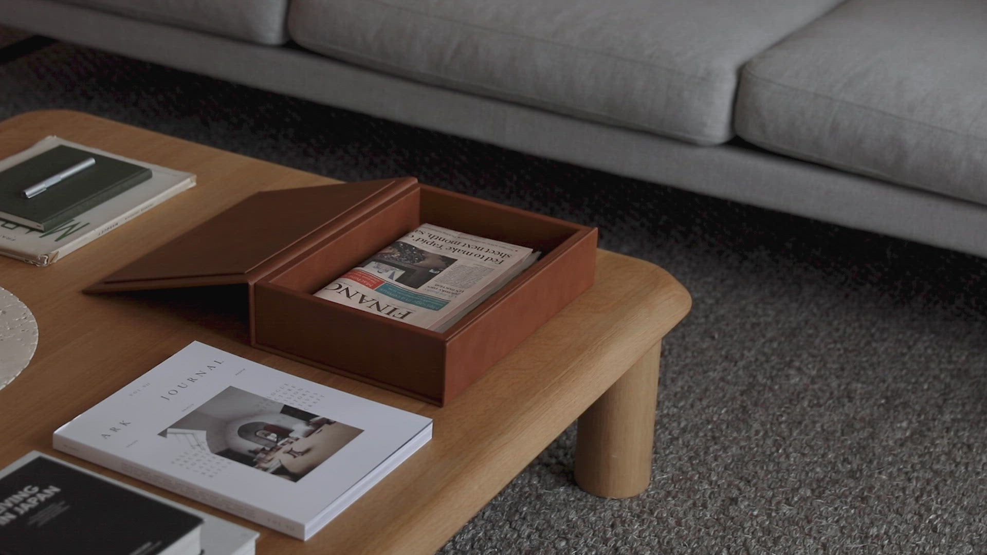 The Box: Leather - Cognac - Large