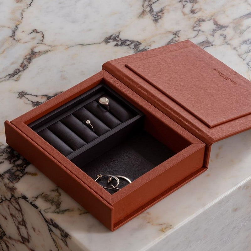 The Jewelbox: Leather - Apricot - Small