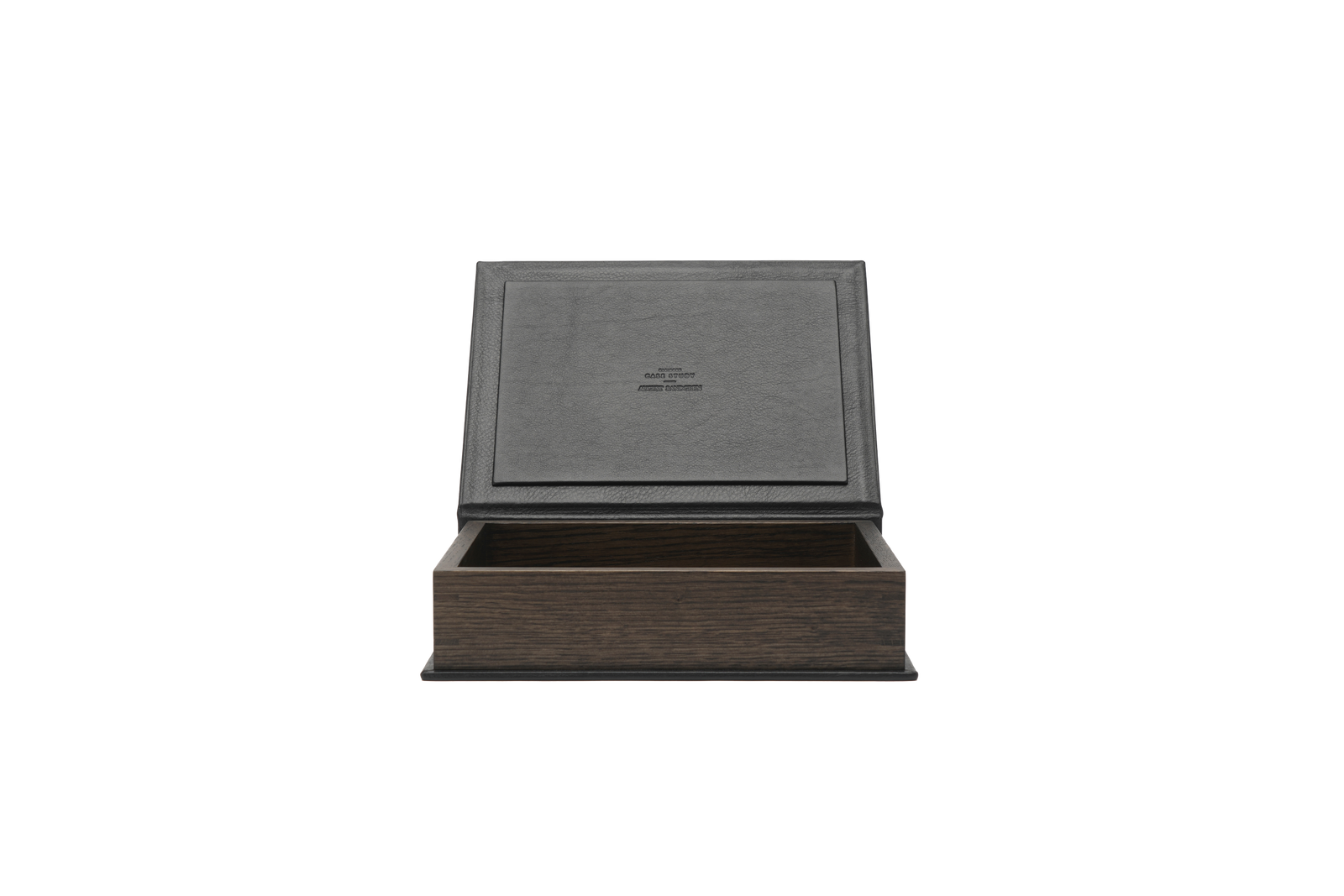 The N-BB01 Bookbox: Oak and leather - Smoked - Medium