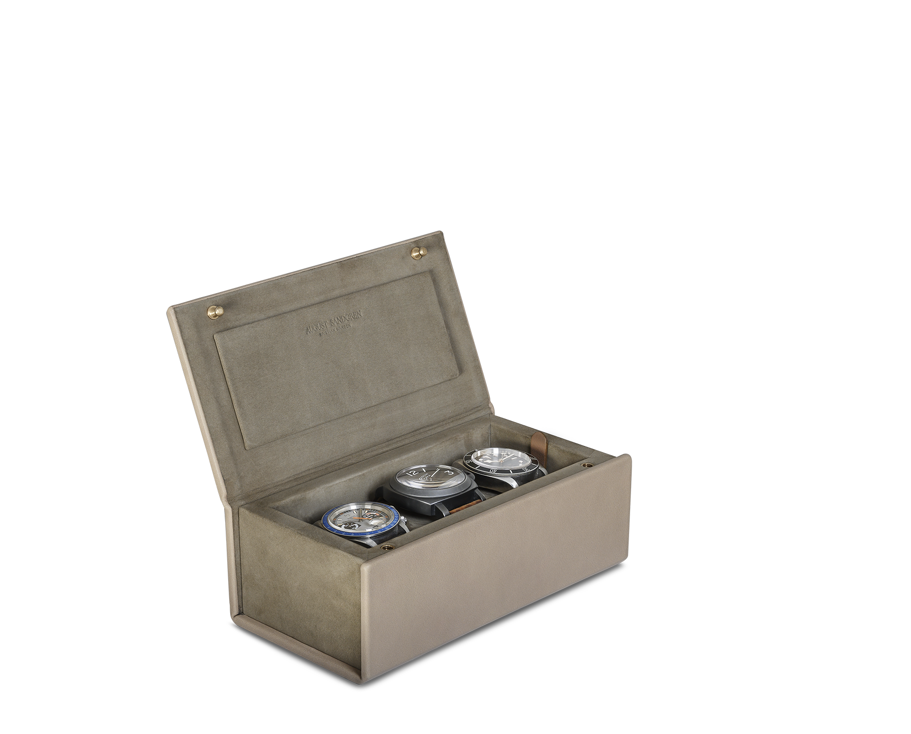 The Watchbox: Leather - Light brown - Small